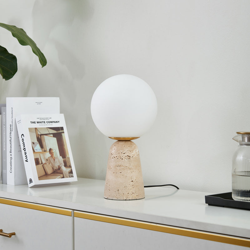 Lindby Tischleuchte Kirstan LED Lampe Tischlampe Leuchte Licht beige weiß 33cm - 4251911793741