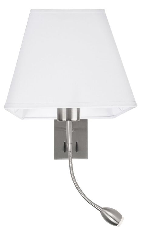 Nova Luce Wandleuchte Wandlampe VALENCIA LED E27 Chrom Warmweiß mit Leselampe 3W - 5212017411006