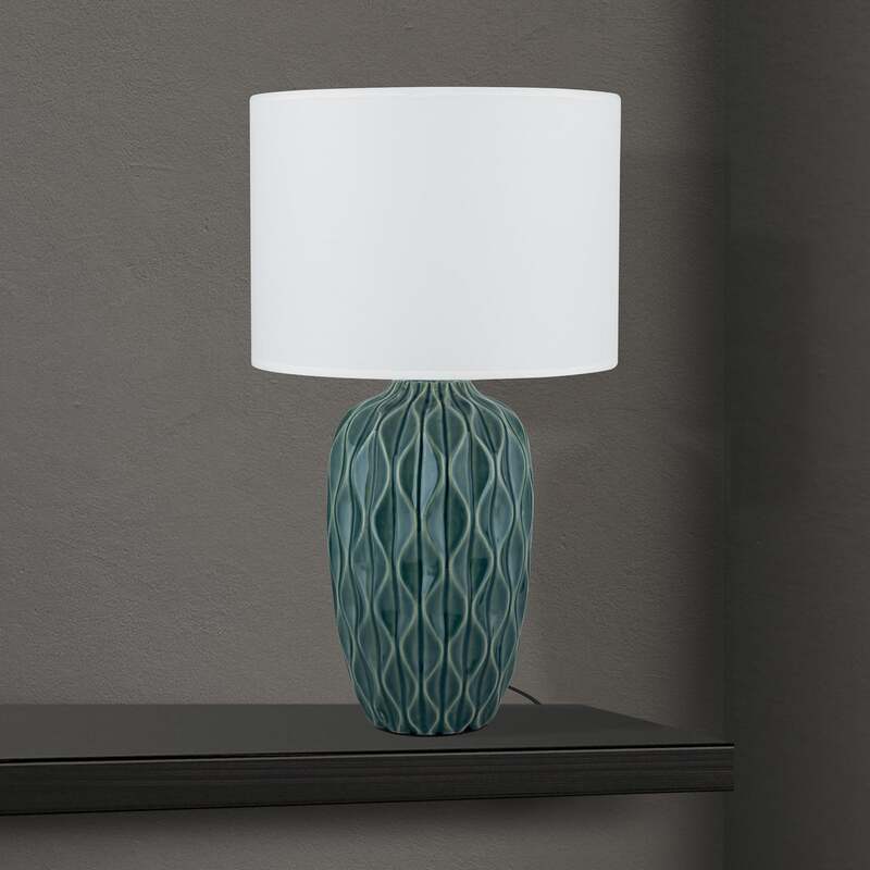 Tischlampe Tortuga grün/weiß E27 Leuchte Lampe 40W Höhe 49,5cm Ø28cm IP20 - 9003090277902