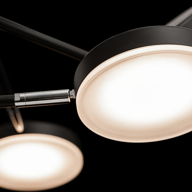 Maytoni Hängelampe Hängeleuchte Fad LED Pendelleuchte 6-fl schwarz weiß 89x55cm - 4251110053493