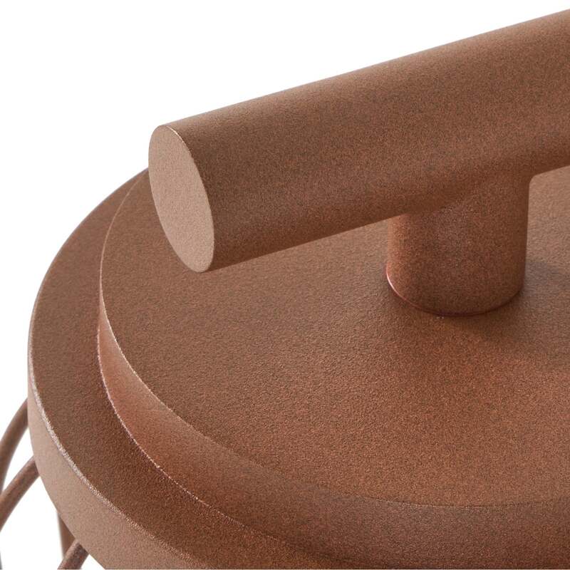 Lucande Außenwandleuchte Chandan LED Gartenleuchte mit Sensor IP44 rost weiß - 4255830906725