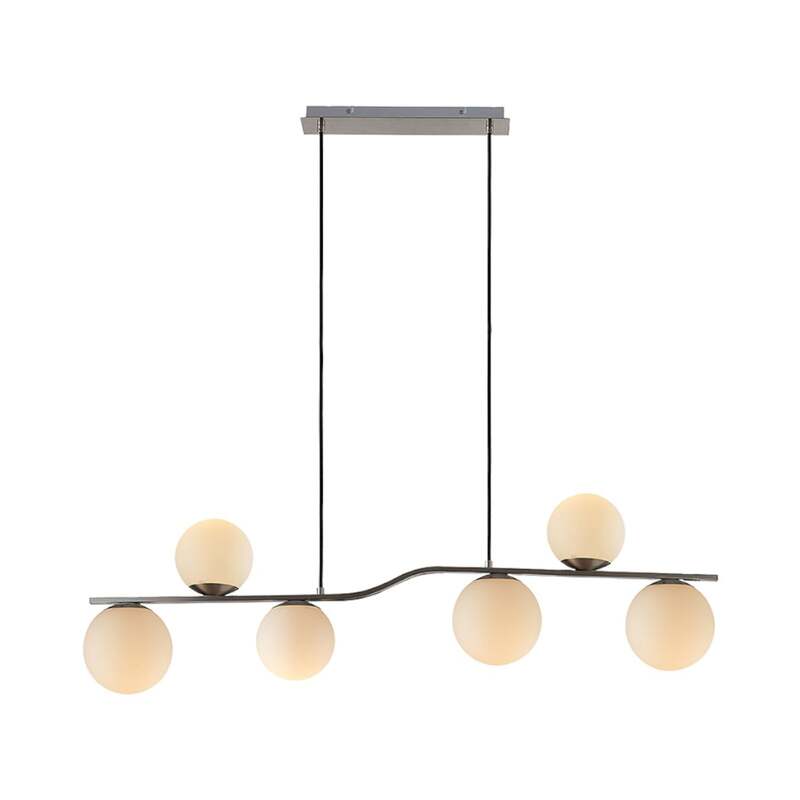 Lindby Hängelampe Hängeleuchte Avalyn LED Pendelleuchte dimmbar nickel 110cm - 4251096572858