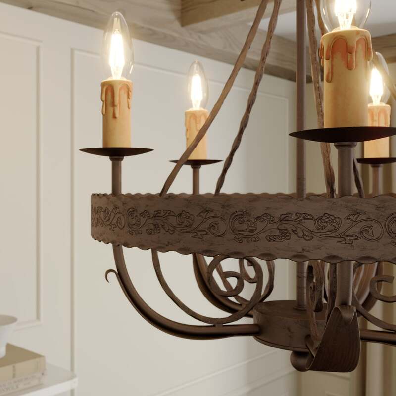 Kronleuchter Loara fünfflammig Leuchte Lampe Kronlampe Deckenlampe Deckenleuchte - 5907812627461