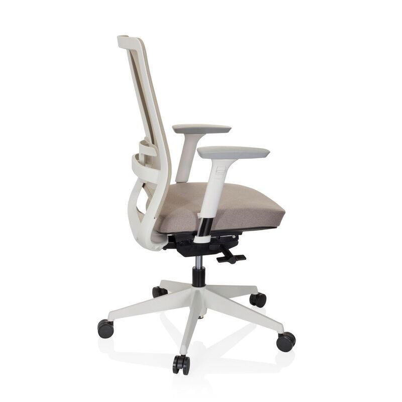 hjh OFFICE Bürostuhl Drehstuhl PURE WHITE Stuhl Schreibtischstuhl Stoff beige - 4251084676193