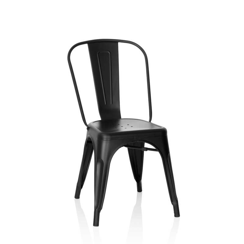 hjh OFFICE Stuhl Sitzgelegenheit Bistrostuhl VANTAGGIO BRUSH schwarz - 4251084671181