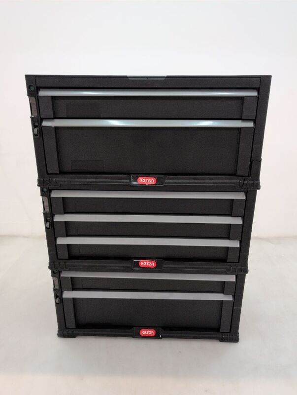 Keter Werkstattwagen schwarz 7 Schubladen Werkzeugwagen Handwerkzeug 60x38x83cm - 7290106925144