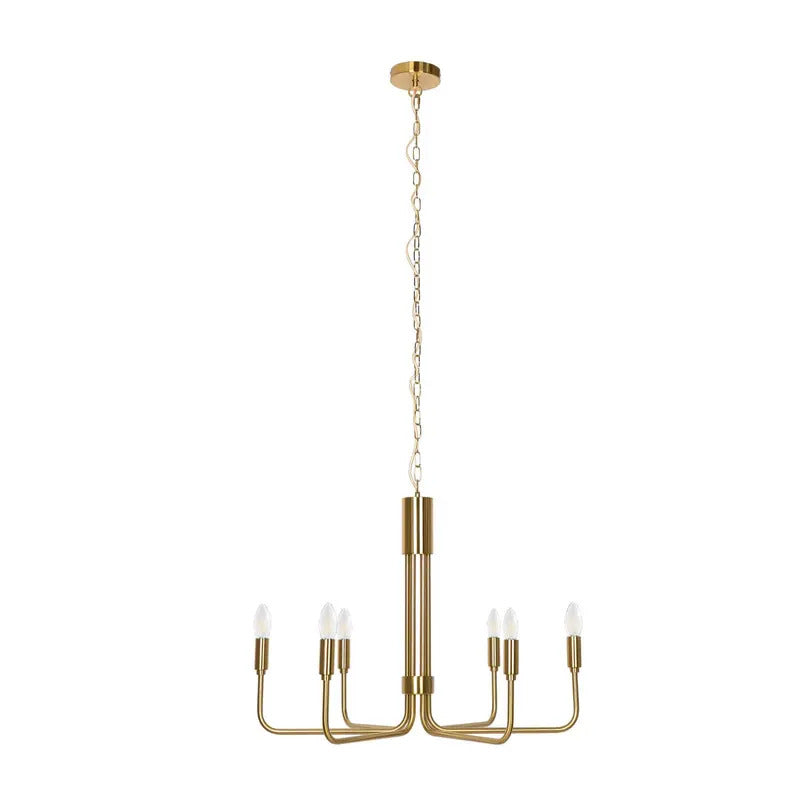 Lindby Elanova Kronleuchter sechsflammig Pendelleuchte Lampe messing Spot E14 - 4251911745955