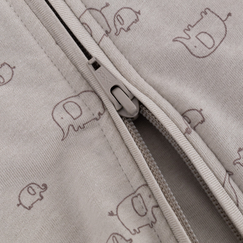 LITTLE ONE Schlafsack Strampelsack Elephant Grey Bio Baumwolle ärmellos 80 cm - 4048649314856