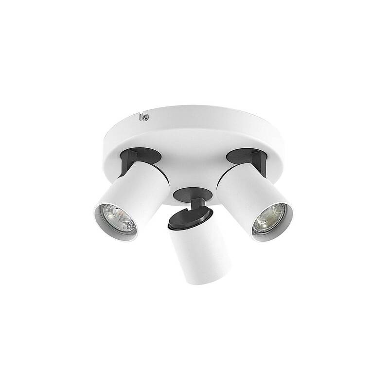 Lindby Ninette Deckenrondell Deckenlampe Deckenstrahler weiß 3-flammig rund - 4251096590203