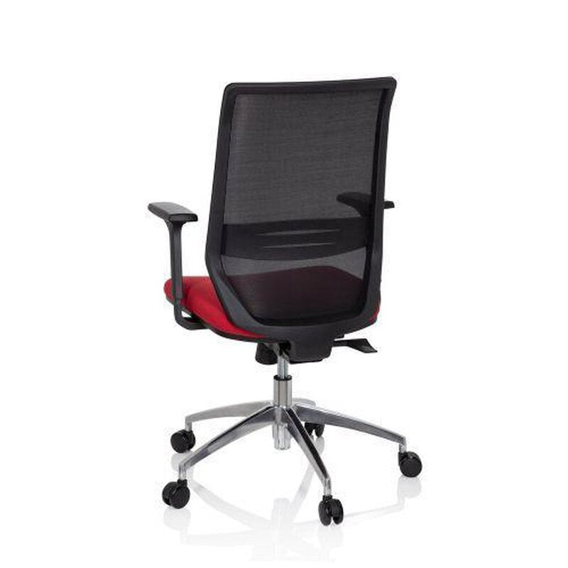 hjh OFFICE Profondo Bürostuhl Drehstuhl Schwarz Rot Stoff Netzgewebe Ergonomie - 4251084676926