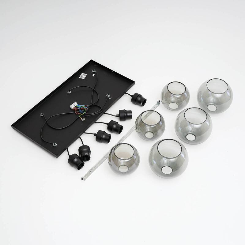 Euluna Hängeleuchte Cubus Hängelampe Lampe Leuchte sechsflammig E27 Glas grap558 - 5901780528331