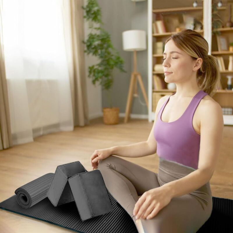 BalanceFrom Yoga Set 7-teilig mit Matte Blöcken Handtüchern und Gurt Fitness - 0810963031092