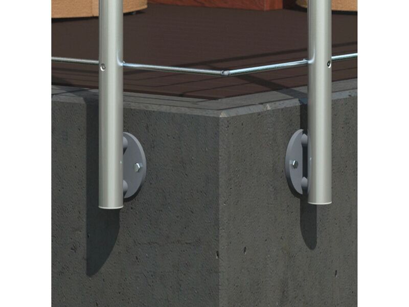 Dolle Geländer-Set Aluminium 150cm witterungsbeständig Handlauf Edelstahl grau - 5708580947603
