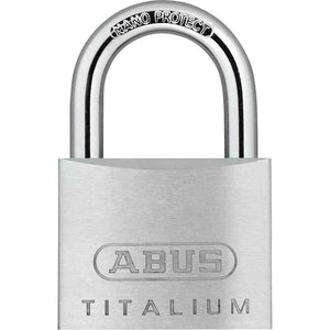 B-Ware ABUS Vorhangschloss Zylinderschloss 64TI/50 Titalium 50mm 2 Schlüssel 12 STÜCK
