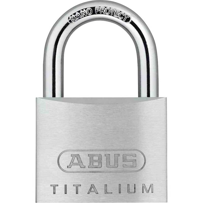 ABUS Vorhangschloss Zylinderschloss 64TI/50 Titalium 50mm 2 Schlüssel 12 STÜCK - 4003318770869