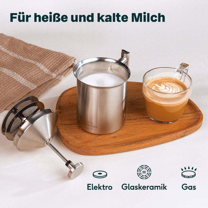 Silberthal Milchaufschäumer Milchschäumer Edelstahl Spülmaschinengeeignet - 4260470462739