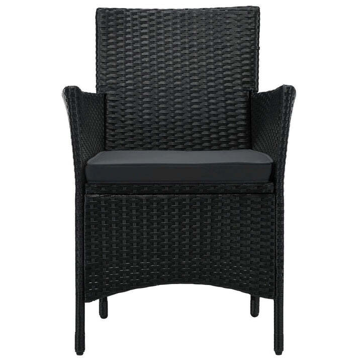 Polyrattan Balkon Set Bayamo 2 Personen Sitzgarnitur wetterfest schwarz - 4260565523918