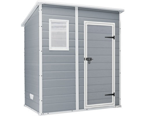 KETER Gartenhaus Gerätehaus Manor Pent 6x4 inkl. Fußboden Haus 175 x 103 cm grau - 4306517525934
