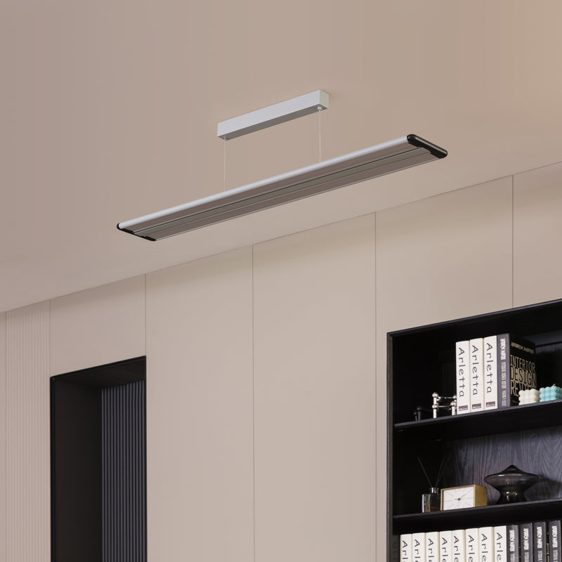 Prios Hängeleuchte Pendelleuchte Zyair LED Lampe dimmbar silber 120x17,2cm - 4251911759235