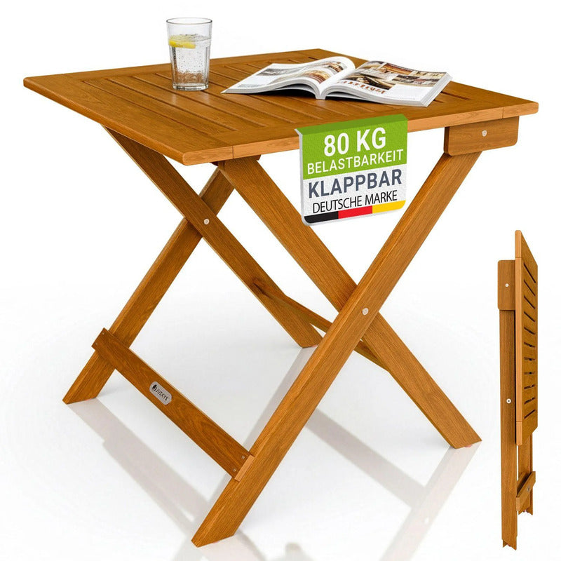 Beistelltisch Zadar klappbar Akazienholz wetterfest 46x46x46cm Gartenmöbel natur - 4262437187389