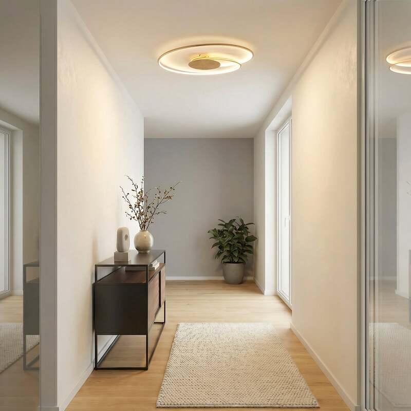 Lindby Deckenleuchte Deckenlampe LED Joline gold Metall Kunststoff Wohnraum Bele - 4251096529043