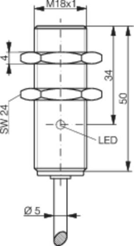 Contrinex DW-AD-503-M18 Induktiver Näherungsschalter M18 quasi bündig PNP - 2050000033773