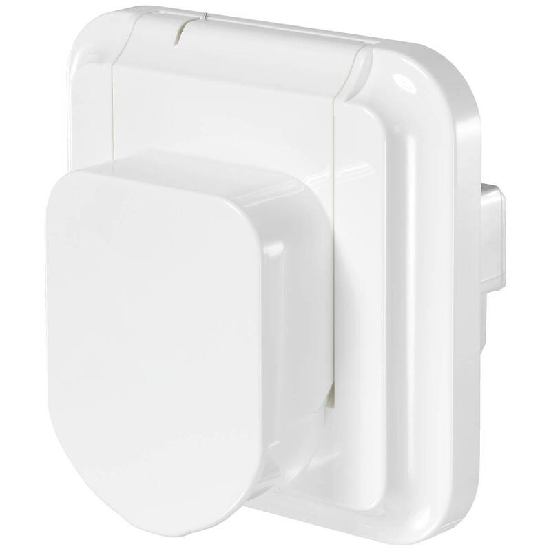 SYGONIX IP44 Unterputz-Fehlerstrom-Sicherheitssteckdose 3600 W 16 A Weiß - 4064161260242