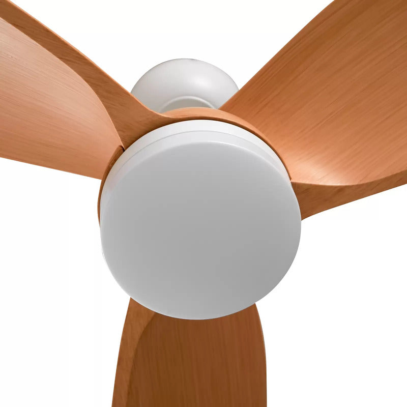Lindby LED-Deckenventilator Enon weiß holzfarben DC leise Ventilator Lampe Spot - 4251911779981