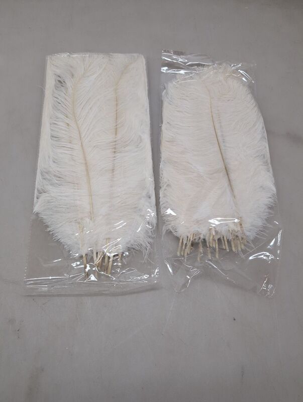 KARE Design Feather Palm Tischleuchte mit Federn Tischlampe Leselampe Lampe weiß - 4025621537458