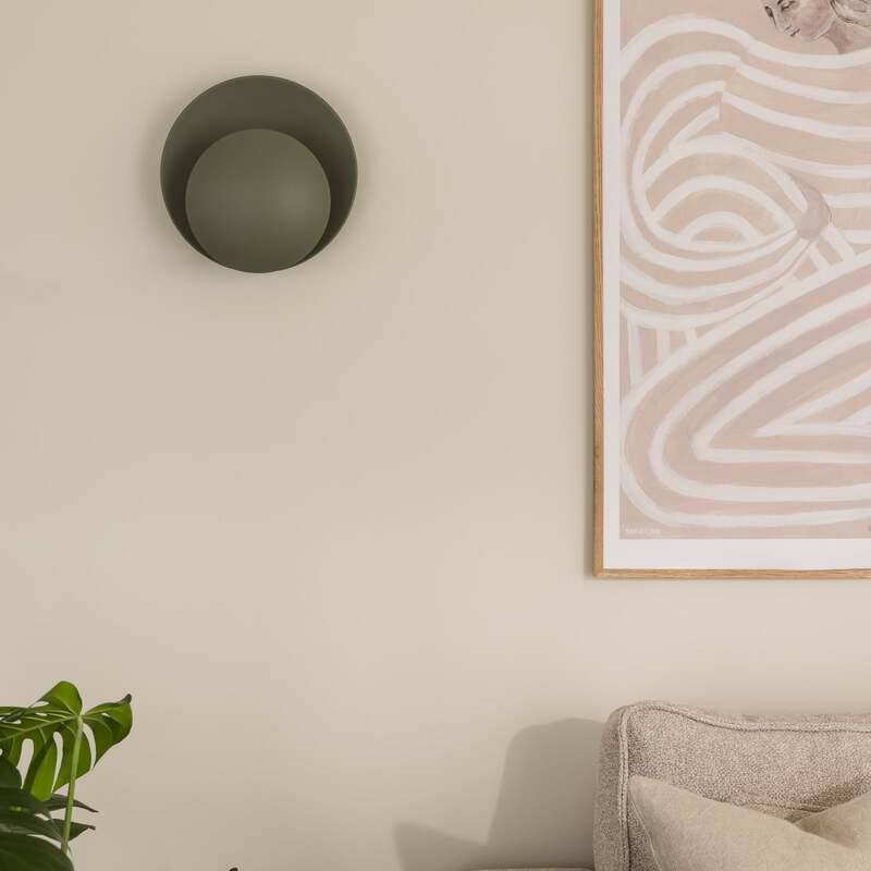 Globen Lighting Wandleuchte Wandlampe Orbit Metall Moosgrün Ø 30 cm E14 LED - 7319432308039