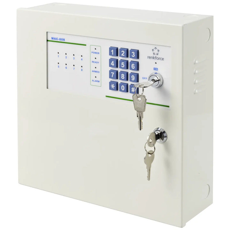 Renkforce Alarmzentrale MAC-608 8x Drahtgebunden mit Schlüssel DEFEKTWARE - 4016138789065