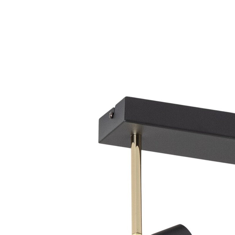 Luminex Deckenleuchte Lampe Axion Leuchte LED 5-flammig Stahl schwarz gold GU10 - 5907565943191