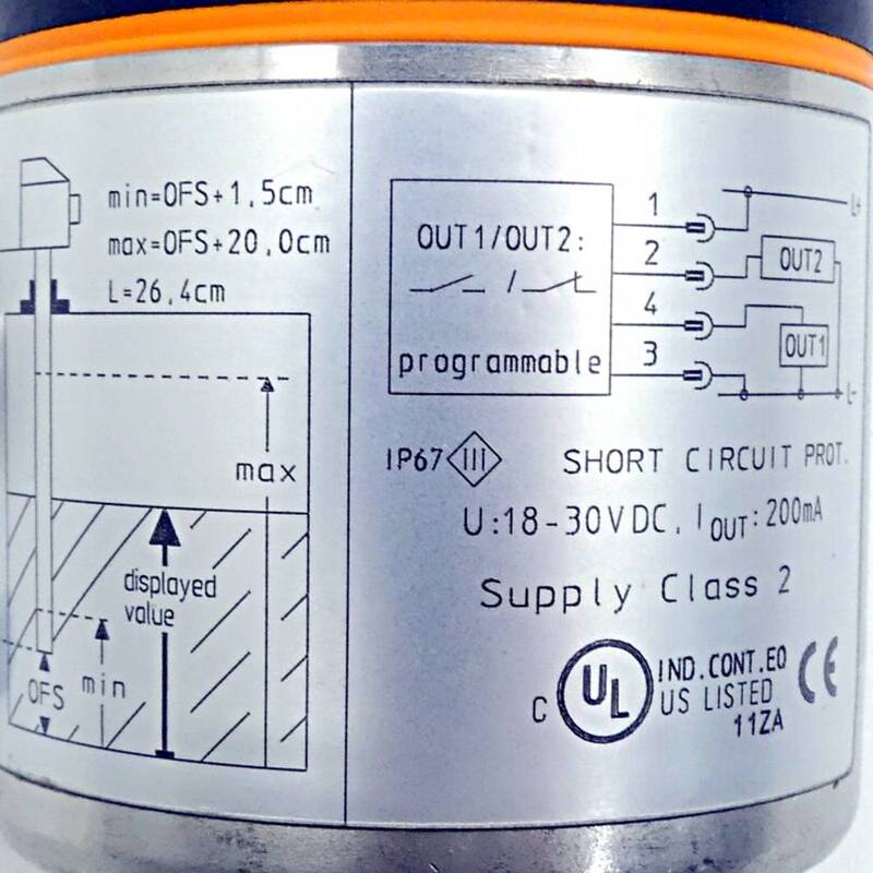 Ifm Electronic Füllstandsensor Sensor Pegelschalter Elektronik IO Link PNP M12 - 4021179149686