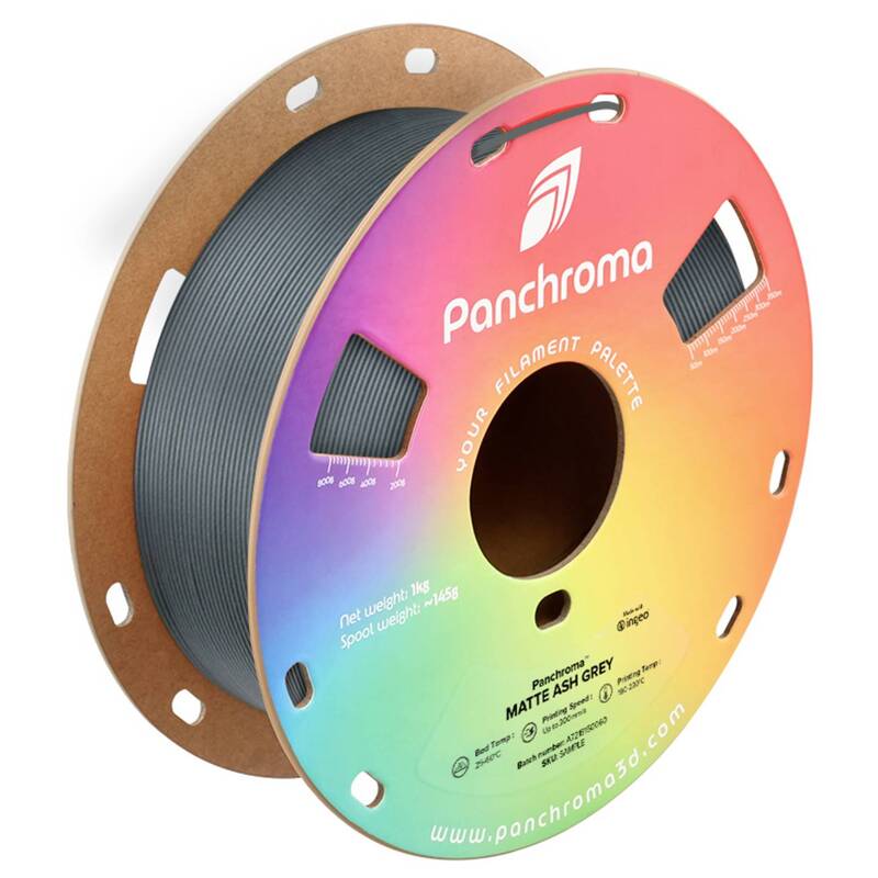 Polymaker Filament Panchroma Matte PLA 1,75mm 1000g grau Ash Grey matt - 6938936714910