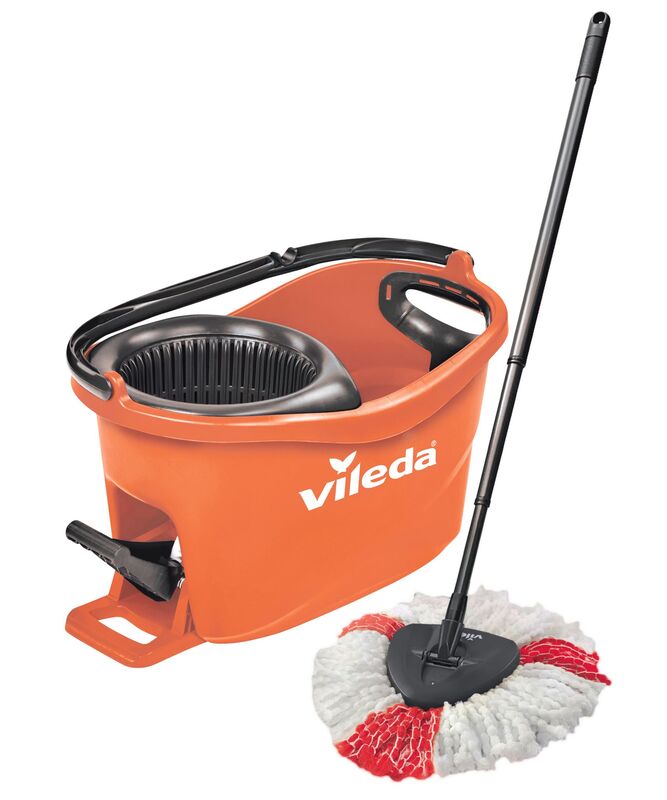 Vileda Turbo EasyWring & Clean Box Living Coral Bodenwischer Wischmopp Eimer - 4023103227460