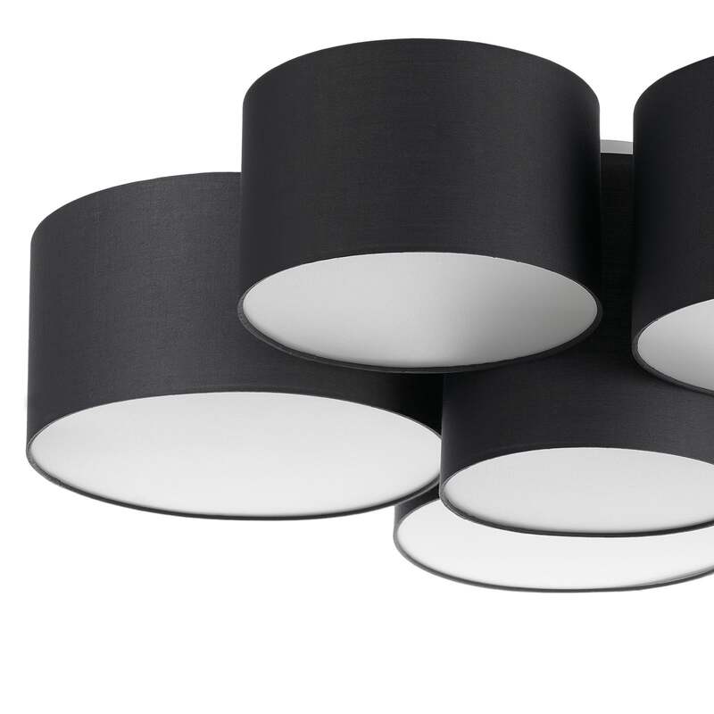 Lindby Deckenleuchte Maureka LED Lampe dimmbar anthrazit 6-flammig 94cm Leuchte - 4251911758009