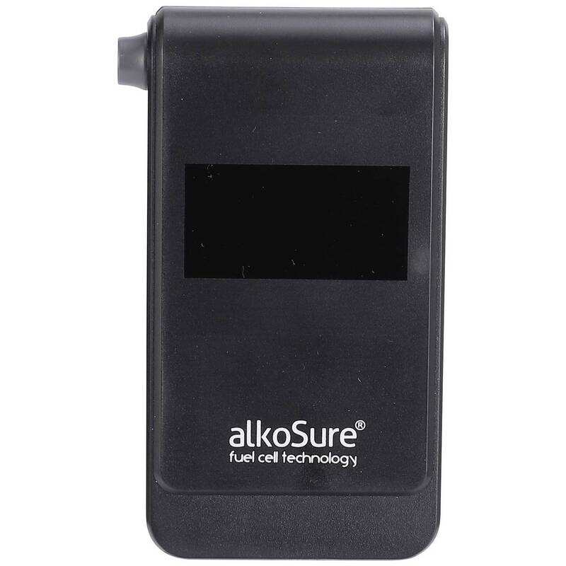 alkoSure Alkoholtester Testgerät Alkoholmessgerät Schwarz matt Display207 - 4064161326412
