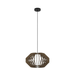 B-Ware EGLO Hängeleuchte Pendelleuchte Lampe Rusticaria Holz Glas braun weiß E27 LED