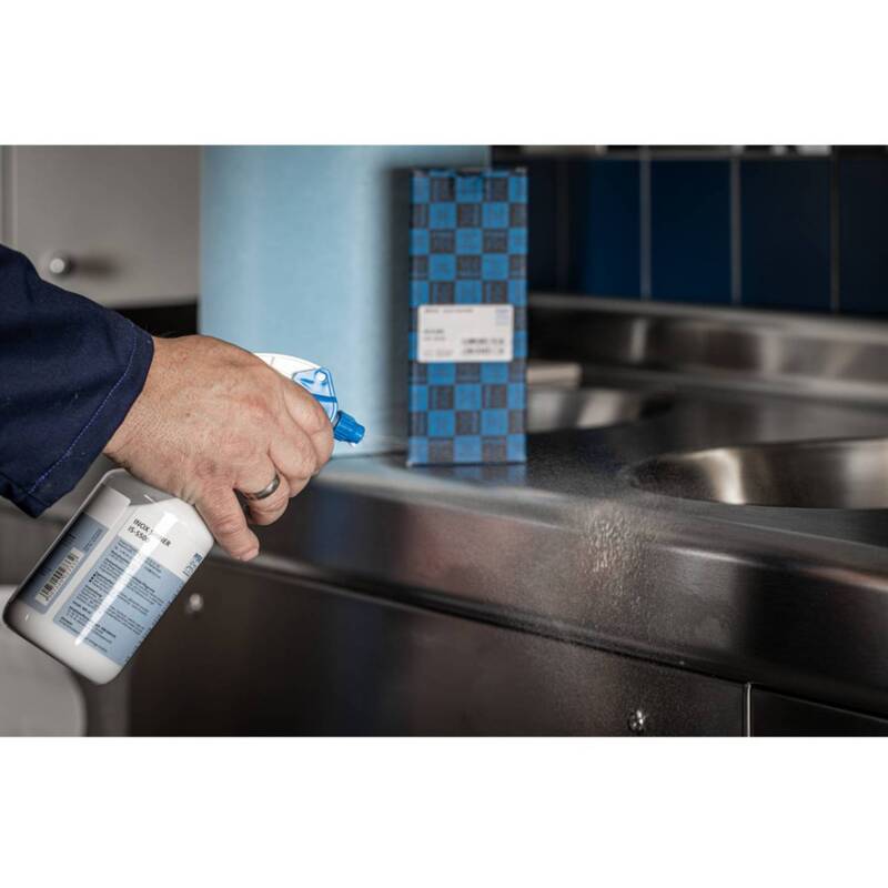 PFERD Pflegemittel Edelstahlreiniger Reinigung INOX SHINER IS-S 500 ml 5 STÜCK - 4007220027332