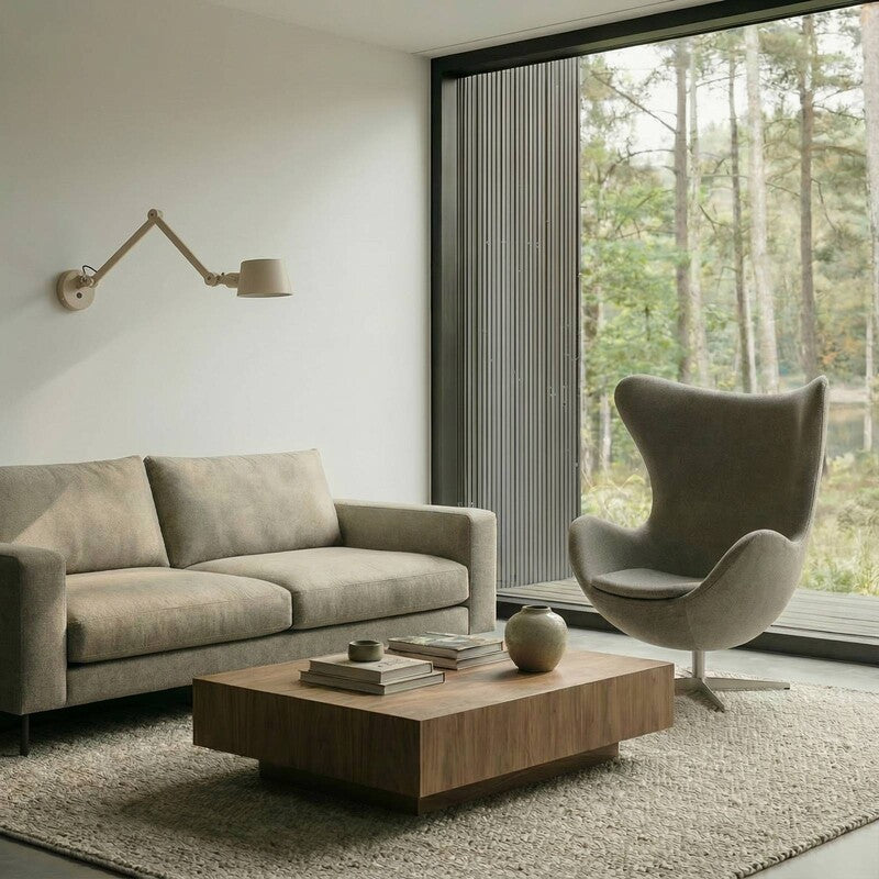 Lucande Silka Wall Light, 91 Cm, Beige, Adjustable, E27 - 4255830904868
