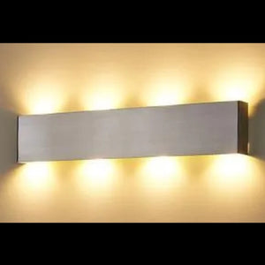 B-Ware Lampenwelt Wandleuchte Wandlampe Metall COB LED Enja Silber Beleuchtung 46 cm