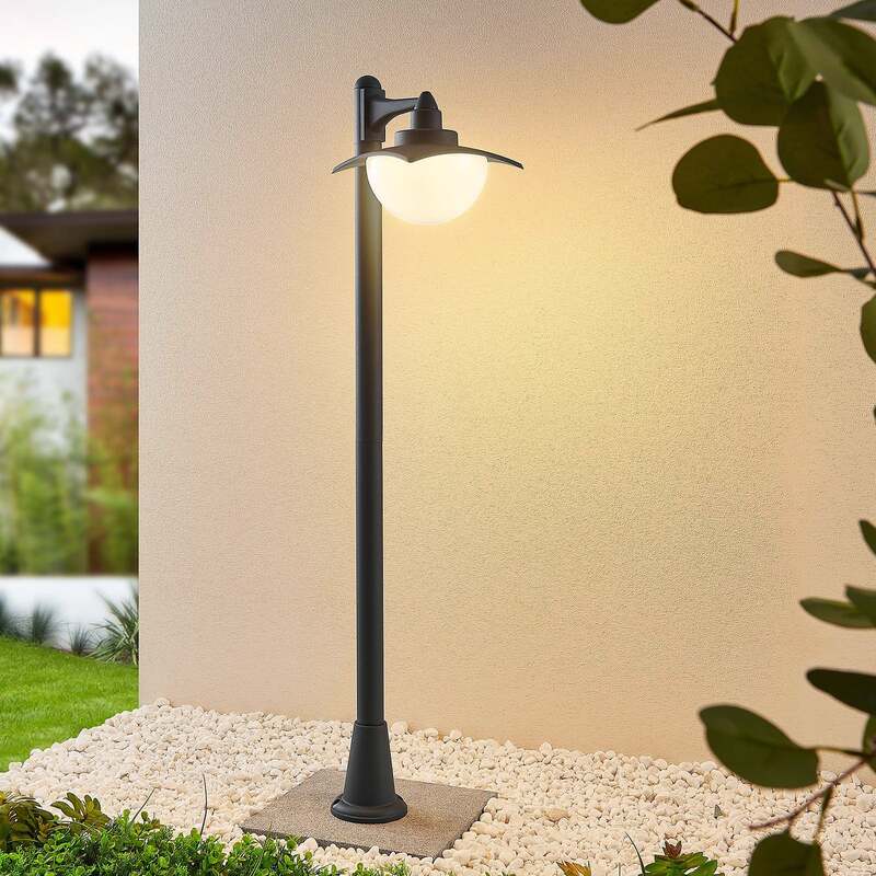 Lindby Wegeleuchte Gartenleuchte Elinda LED dimmbar dunkelgrau 110cm IP44 - 4251911704013