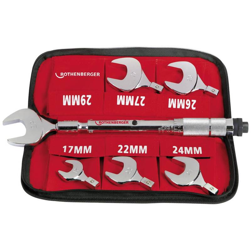 ROTHENBERGER Drehmoment-Gabelschlüssel-Set 17-29mm 10-70 Nm für Rohrleitungen - 4004625750018