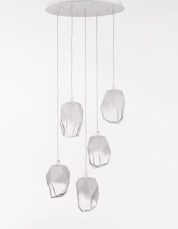 Nova Luce Pendelleuchte Hängeleuchte ICE G9 Weiß Lampe Deckenleuchte 5-fach - 5212017425126