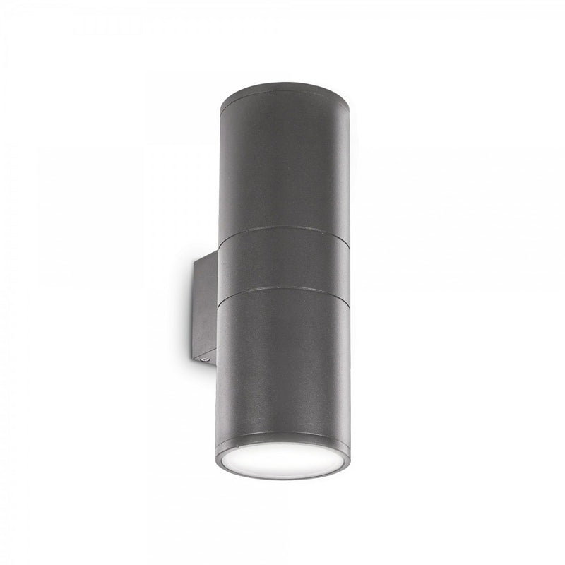 Ideal Lux Außenwandleuchte Gun anthrazit LED Gartenlampe dimmbar 11cm Ø 31cm - 8021696236858