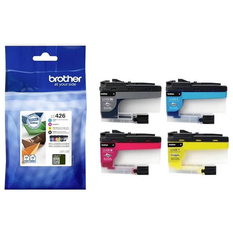 Brother Druckerpatrone LC426 Original Kombi-Pack Schwarz Cyan Gelb Magenta Set - 4977766817332
