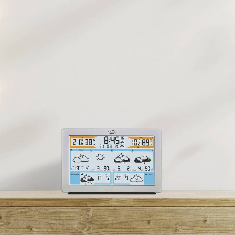 TFA WLAN Wetterstation ID-02 35.8 Silber digital 6 Tage Vorhersage 5 Sensoren - 4009816042088