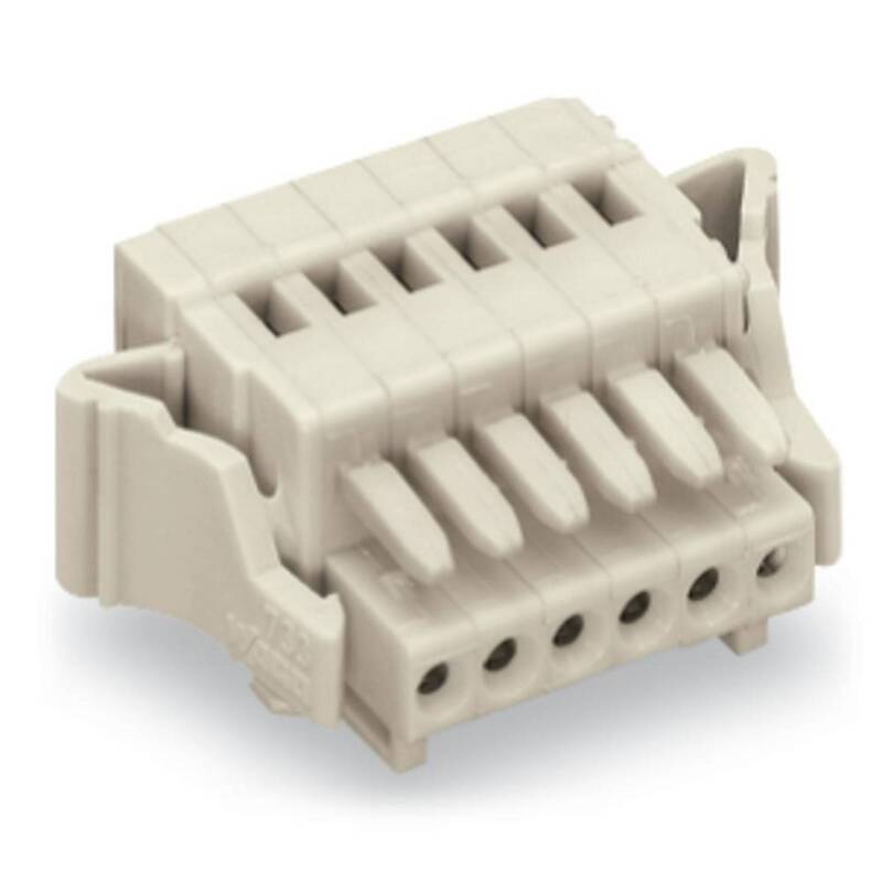 WAGO Buchsengehäuse-Kabel Steckverbinder Polzahl Gesamt 2 grau 100 St. - 4050821111924