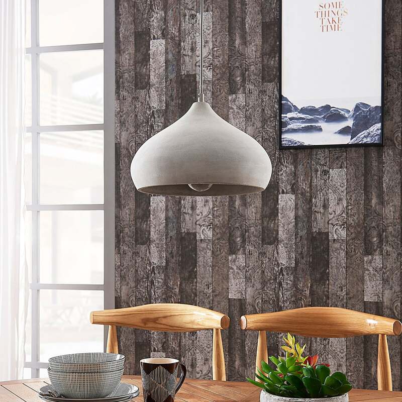 Lindby Beton-Pendelleuchte Morton Pendelleuchte Lampe Leuchte E27 Ø 29 cm grau - 4251096547818