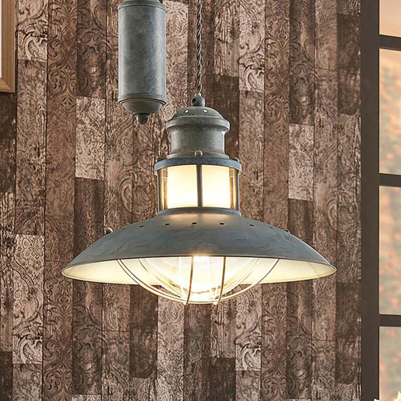 Lindby Pendelleuchte Hängeleuchte Louisanne LED Lampe dimmbar grau-grün 25,7cm - 4251096532791